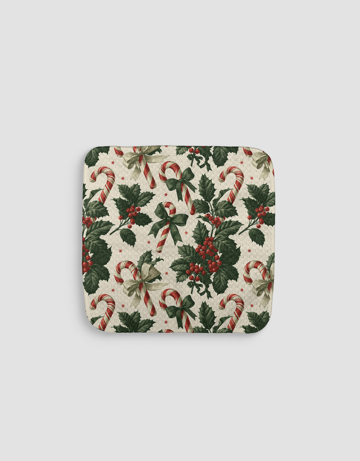 Holly Canes Dishcloth