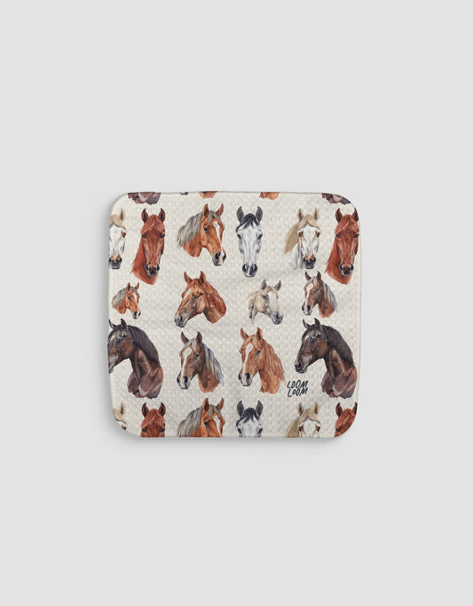 Horse Portraits Dishcloth - Loom Loom
