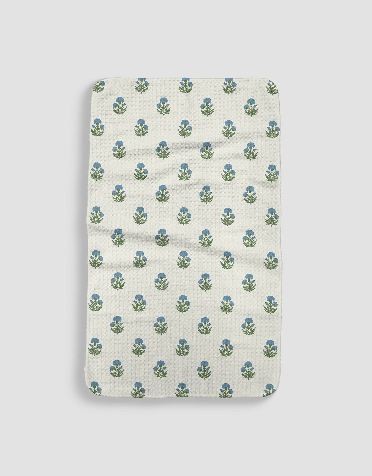 Kennedy's Block Print Floral Blue by MotherhoodMustHaves - Loom Loom