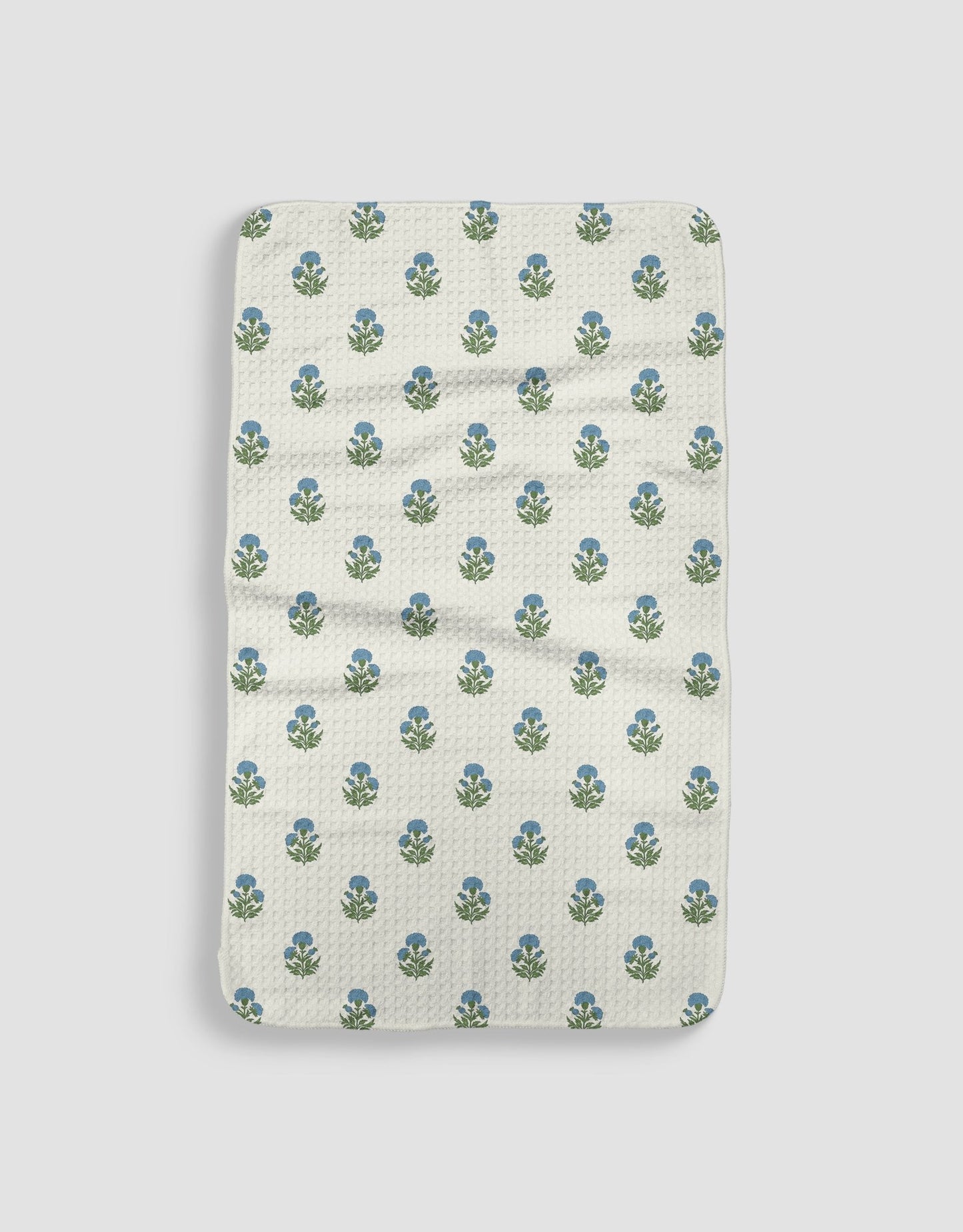 Kennedy's Block Print Floral Blue by MotherhoodMustHaves - Loom Loom