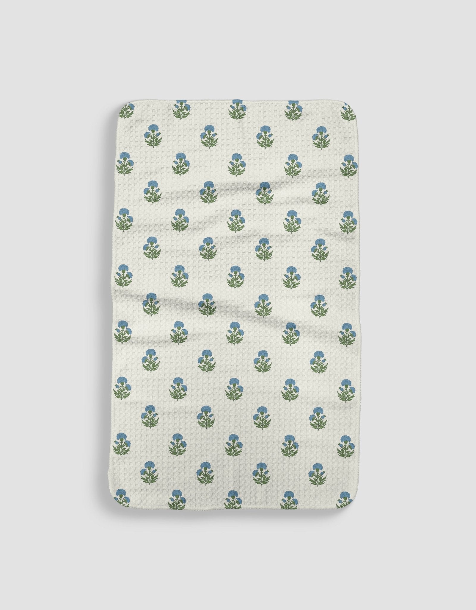 Kennedy's Block Print Floral Blue by MotherhoodMustHaves - Loom Loom