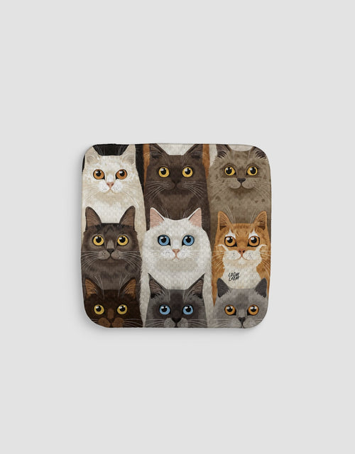 Kitty Crowd Dishcloth