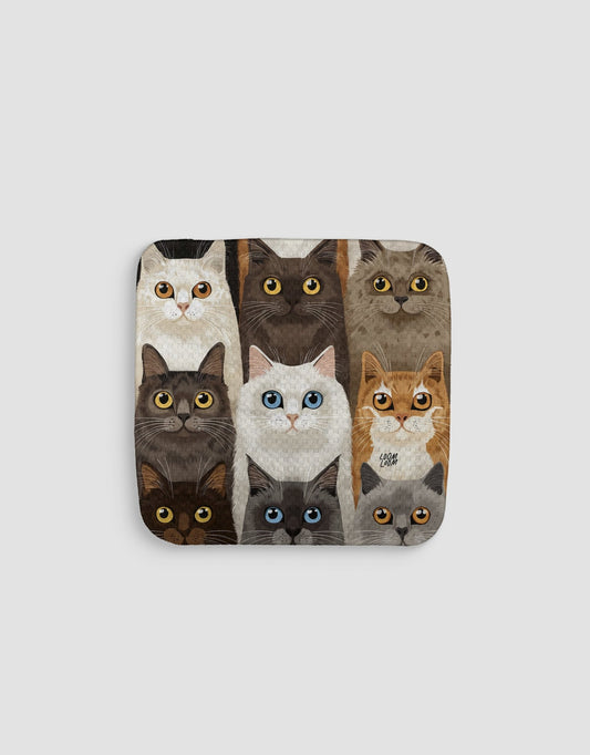 Kitty Crowd Dishcloth - Loom Loom