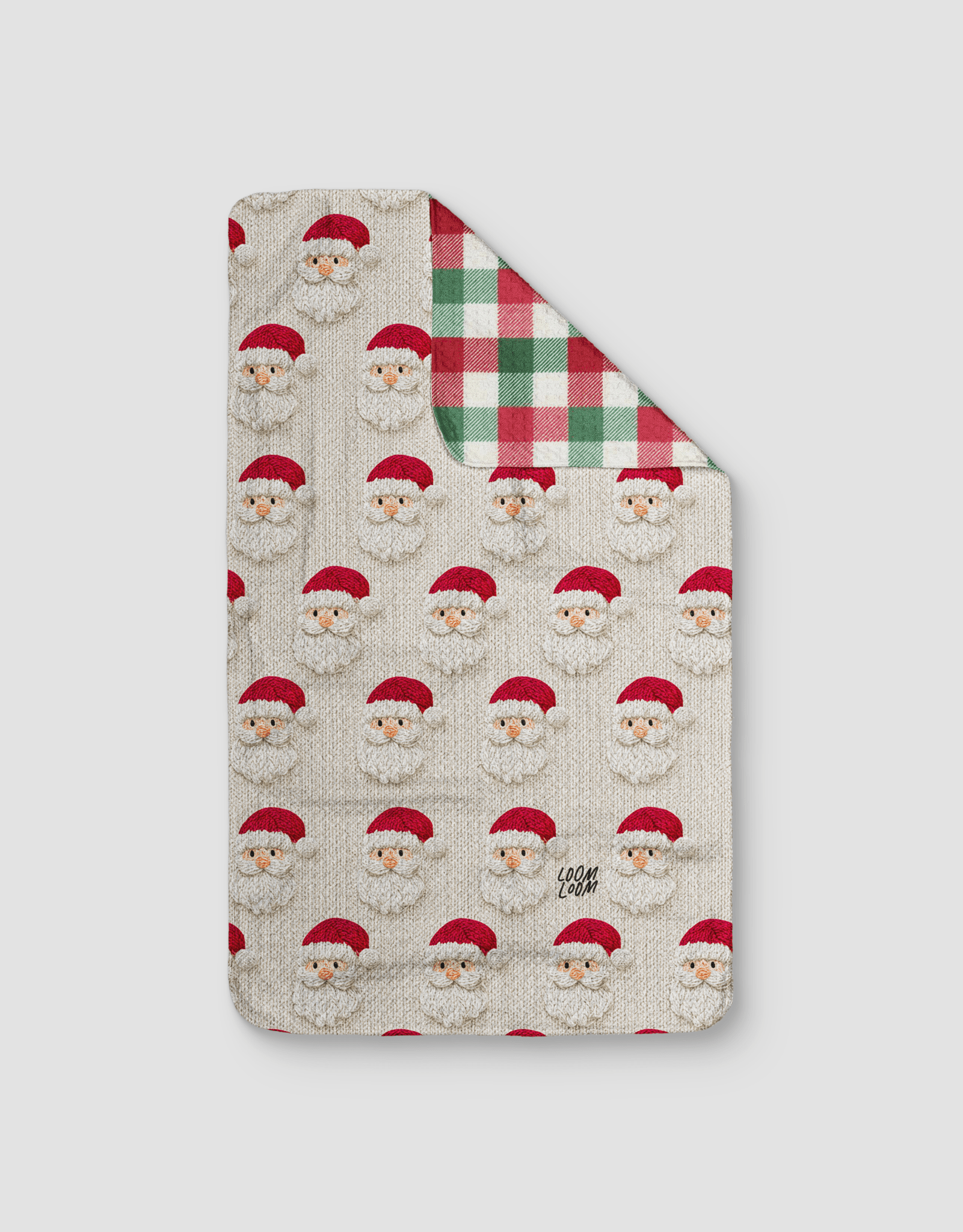 Knit Santas Tan Reversible - Loom Loom