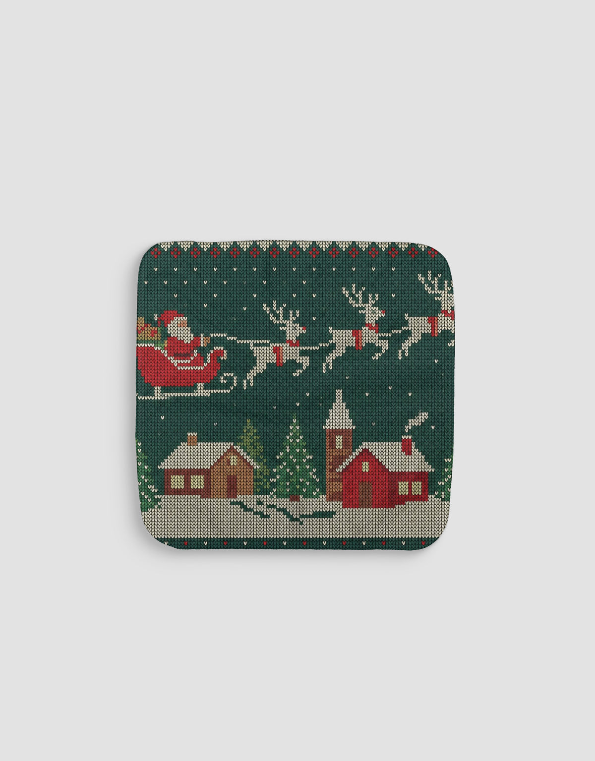 Knitted Christmas Dishcloth