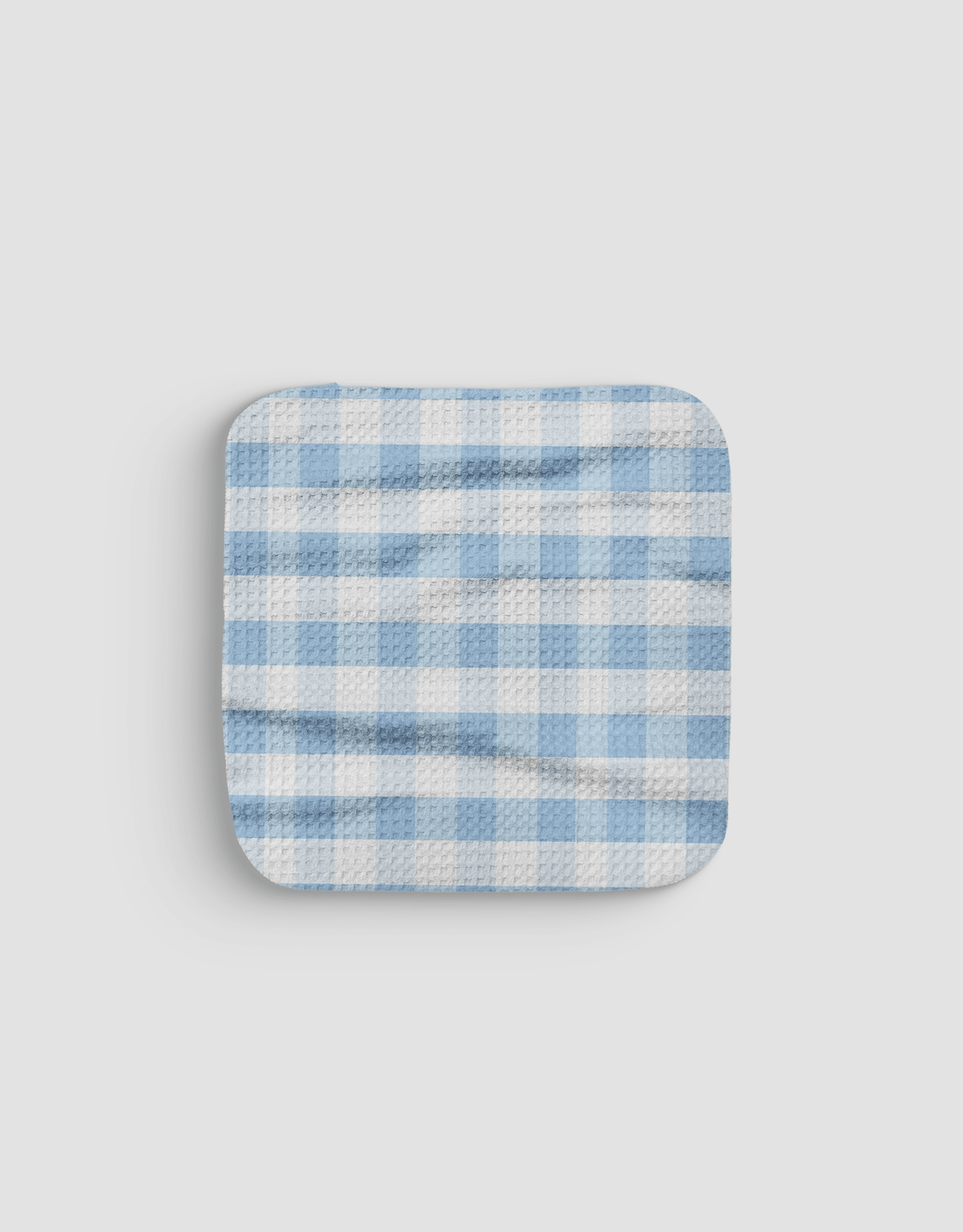 Light Blue Gingham Dishcloth - Loom Loom