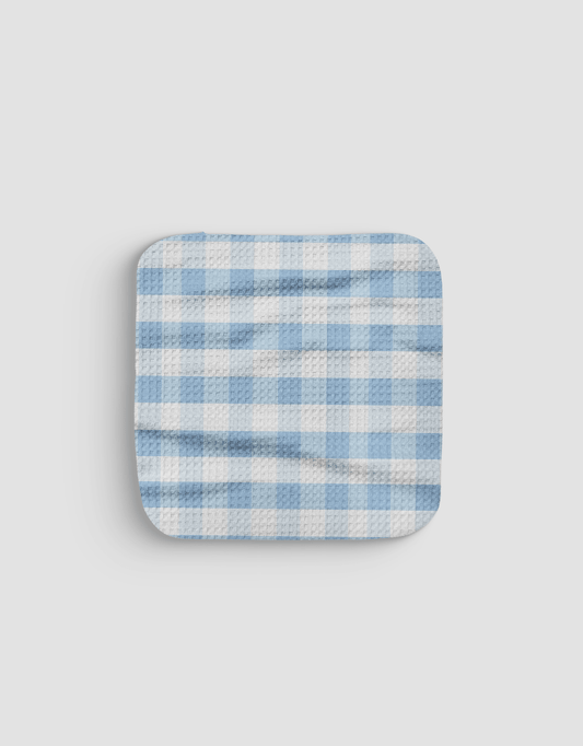 Light Blue Gingham Dishcloth - Loom Loom