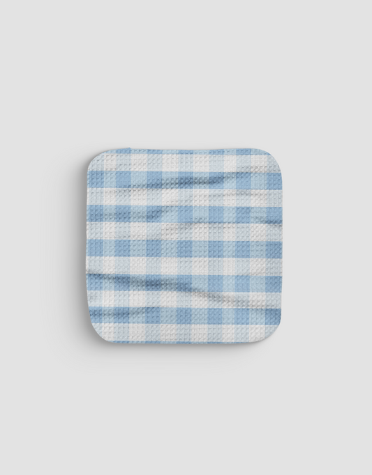 Light Blue Gingham Dishcloth