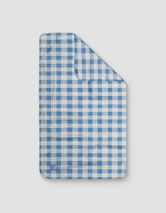 Linen Baby Blue Gingham - Loom Loom