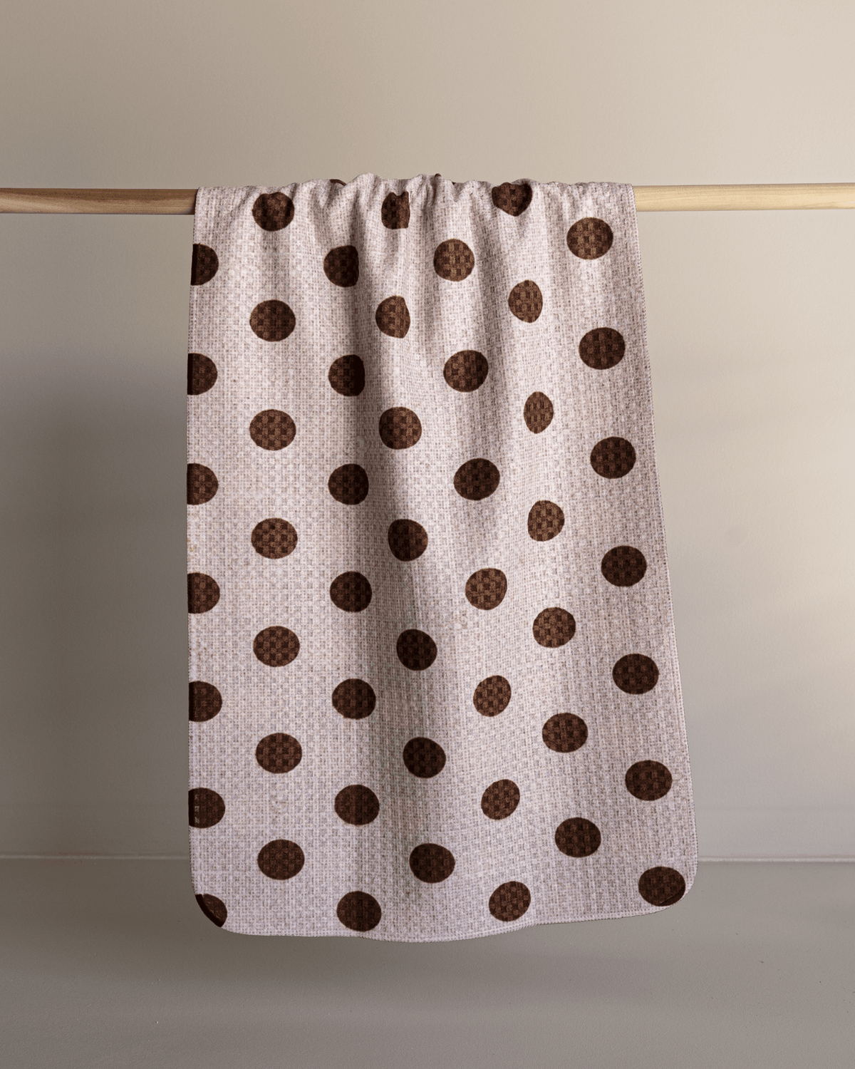 Linen Brown Polka Dots Reversible - Loom Loom
