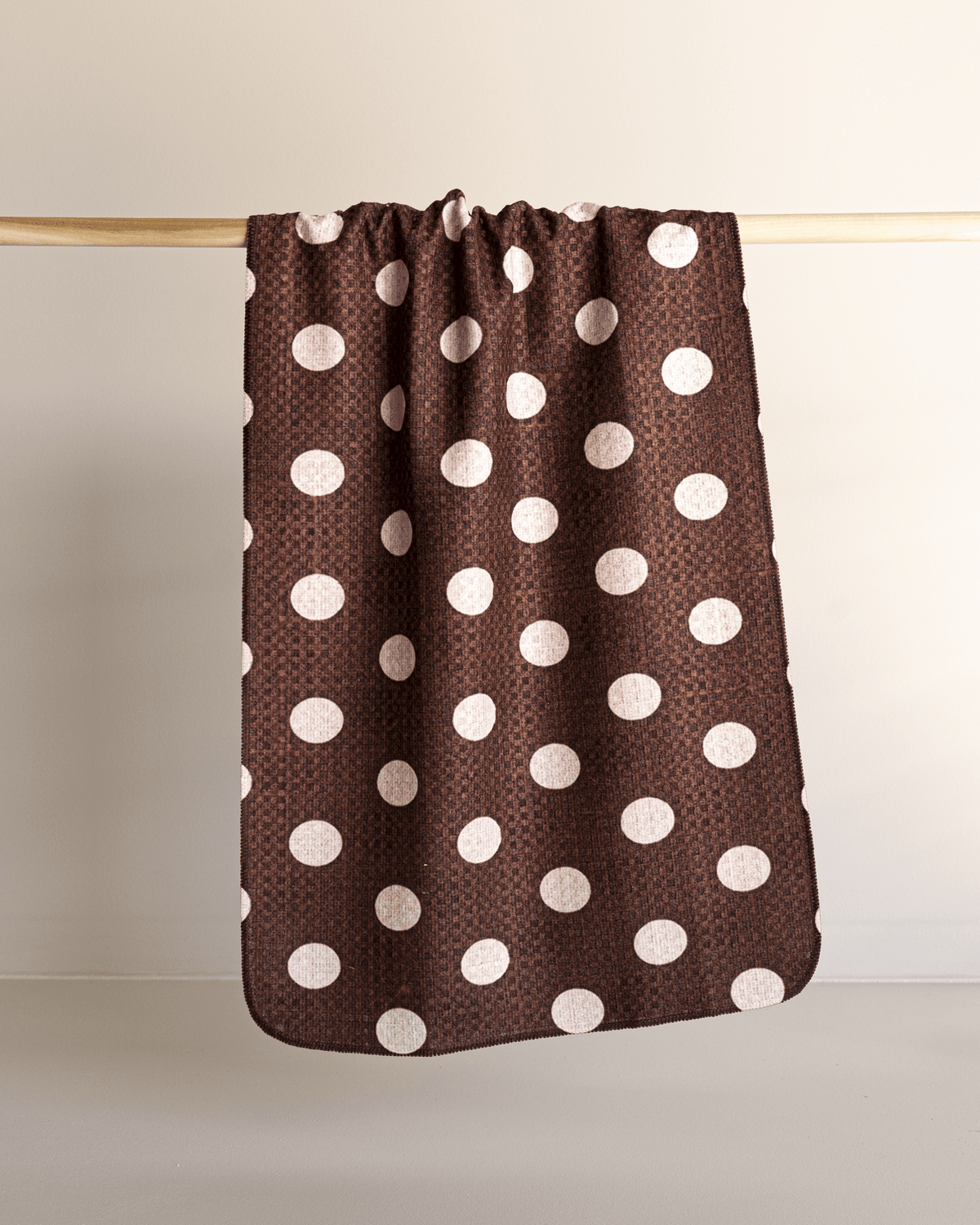 Linen Brown Polka Dots Reversible - Loom Loom