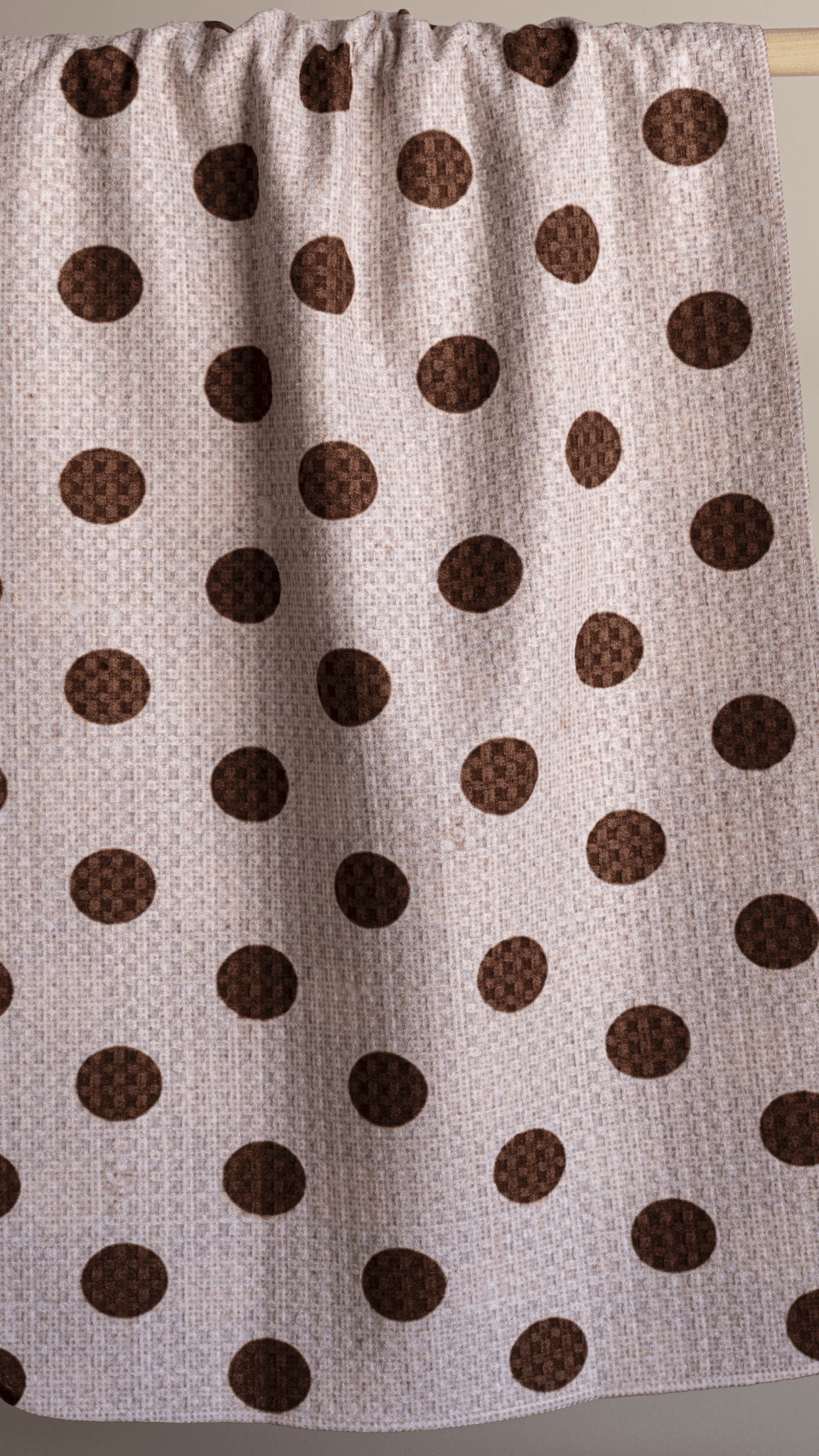 Linen Brown Polka Dots Reversible - Loom Loom