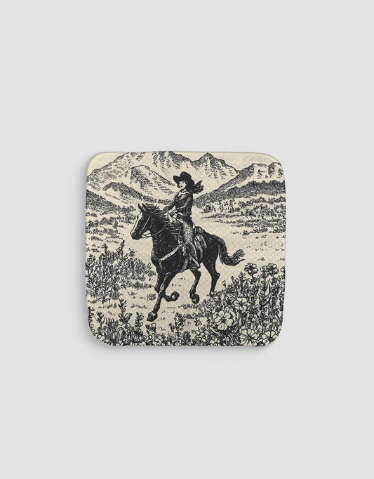 Meadow Cowgirl Dishcloth - Loom Loom
