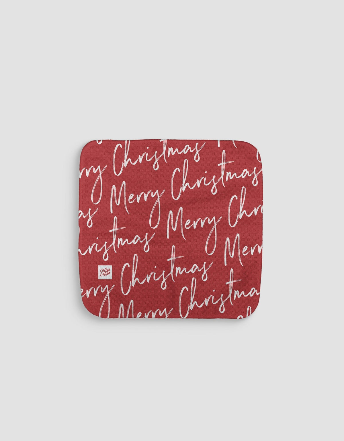 Merry Christmas Red Dishcloth - Loom Loom