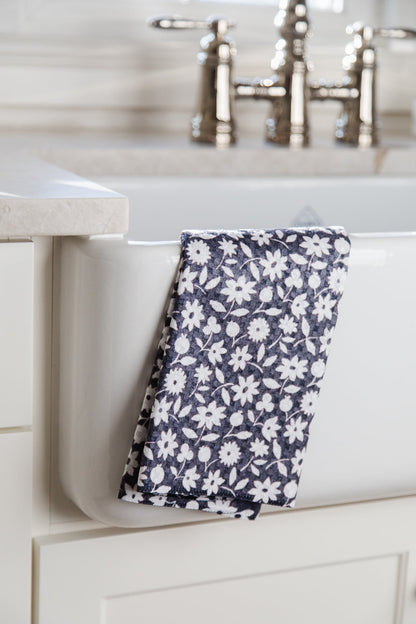 Navy & White Flowers - Loom Loom