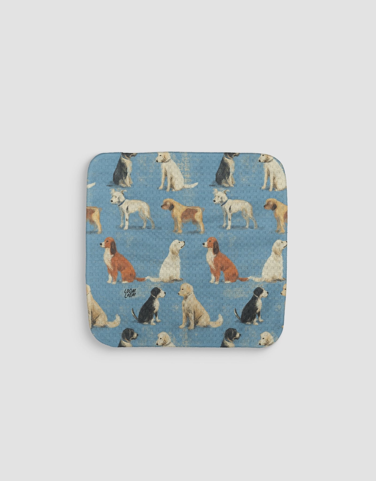 Oil Painted Dogs Dishcloth - Loom Loom