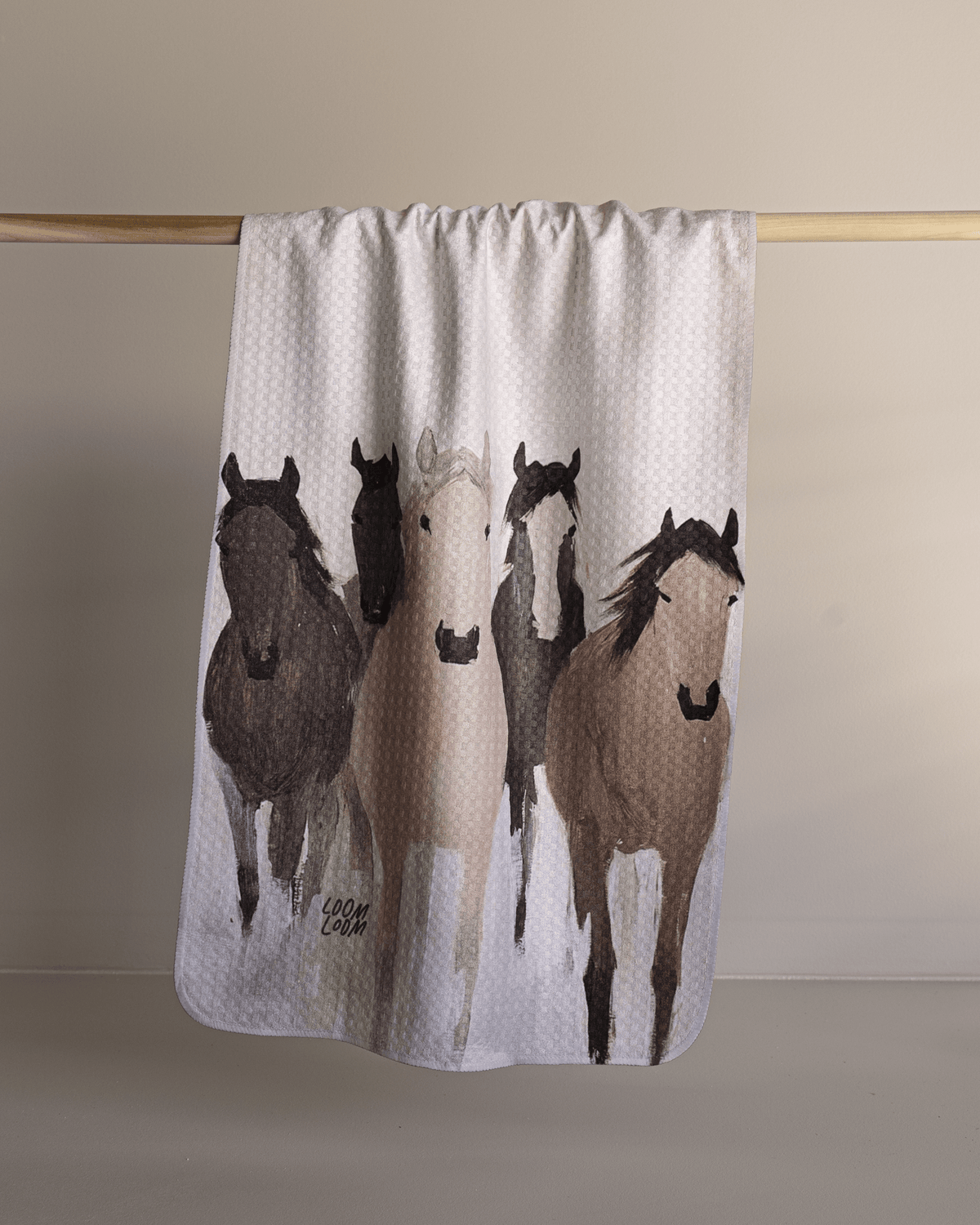 Oil Painted Horses Reversible - Loom Loom