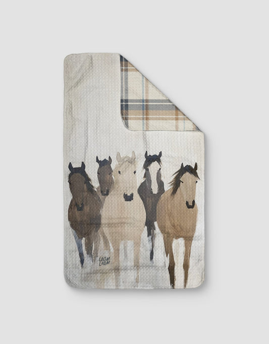 Oil Painted Horses Reversible - Loom Loom