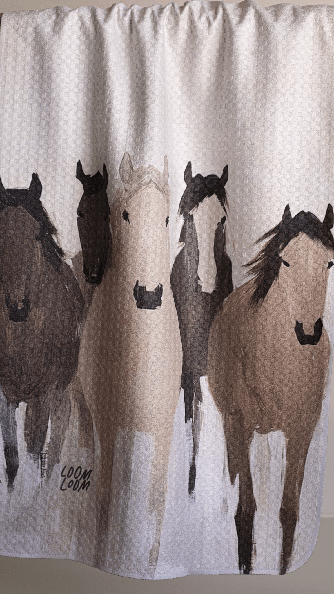 Oil Painted Horses Reversible - Loom Loom