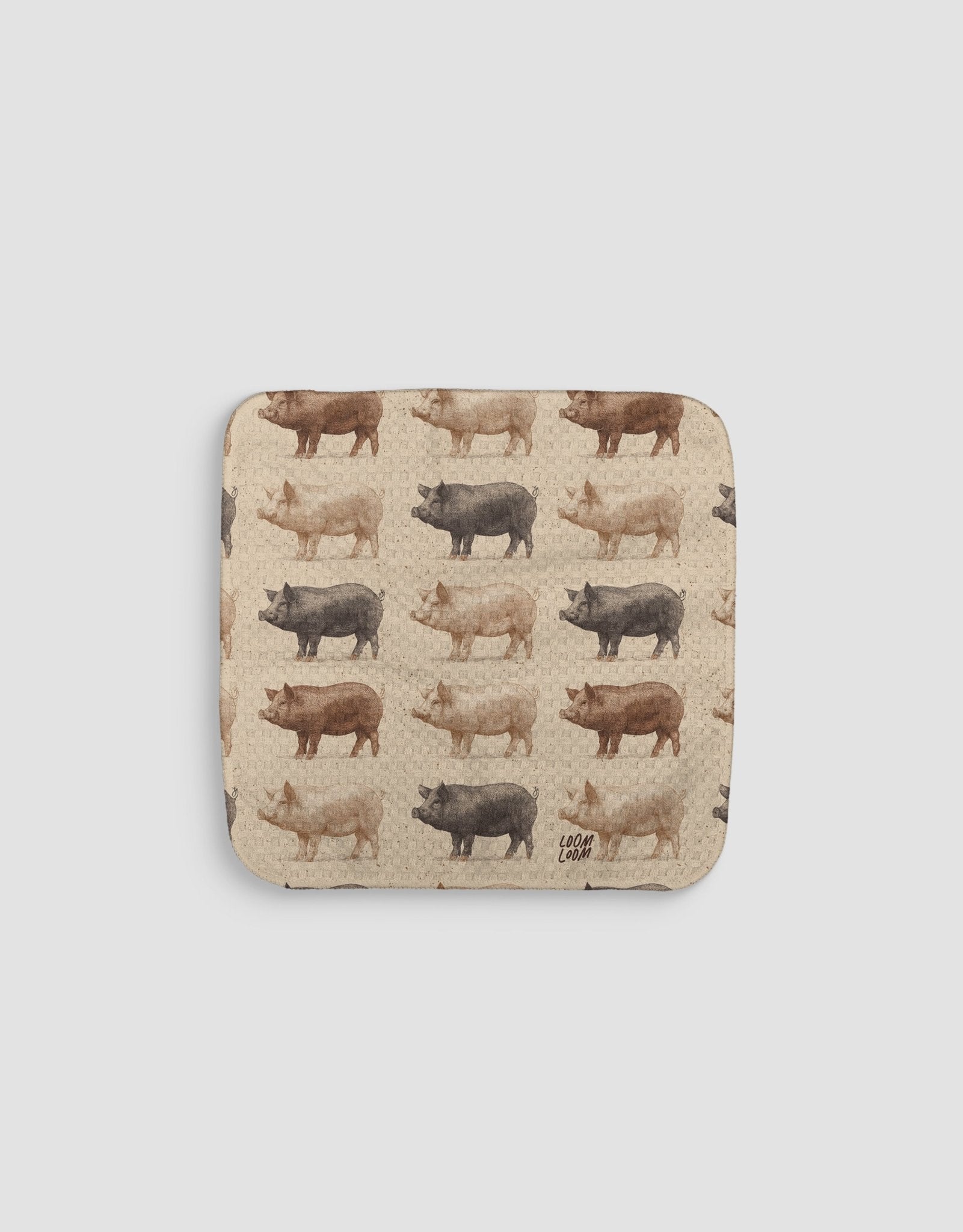 Oink 2 Dishcloth - Loom Loom
