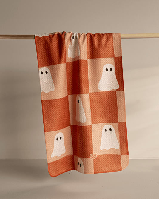 Orange Ghost Checkers - Loom Loom