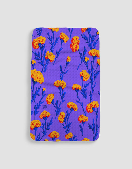 Orange On Purple Flowers - Loom Loom