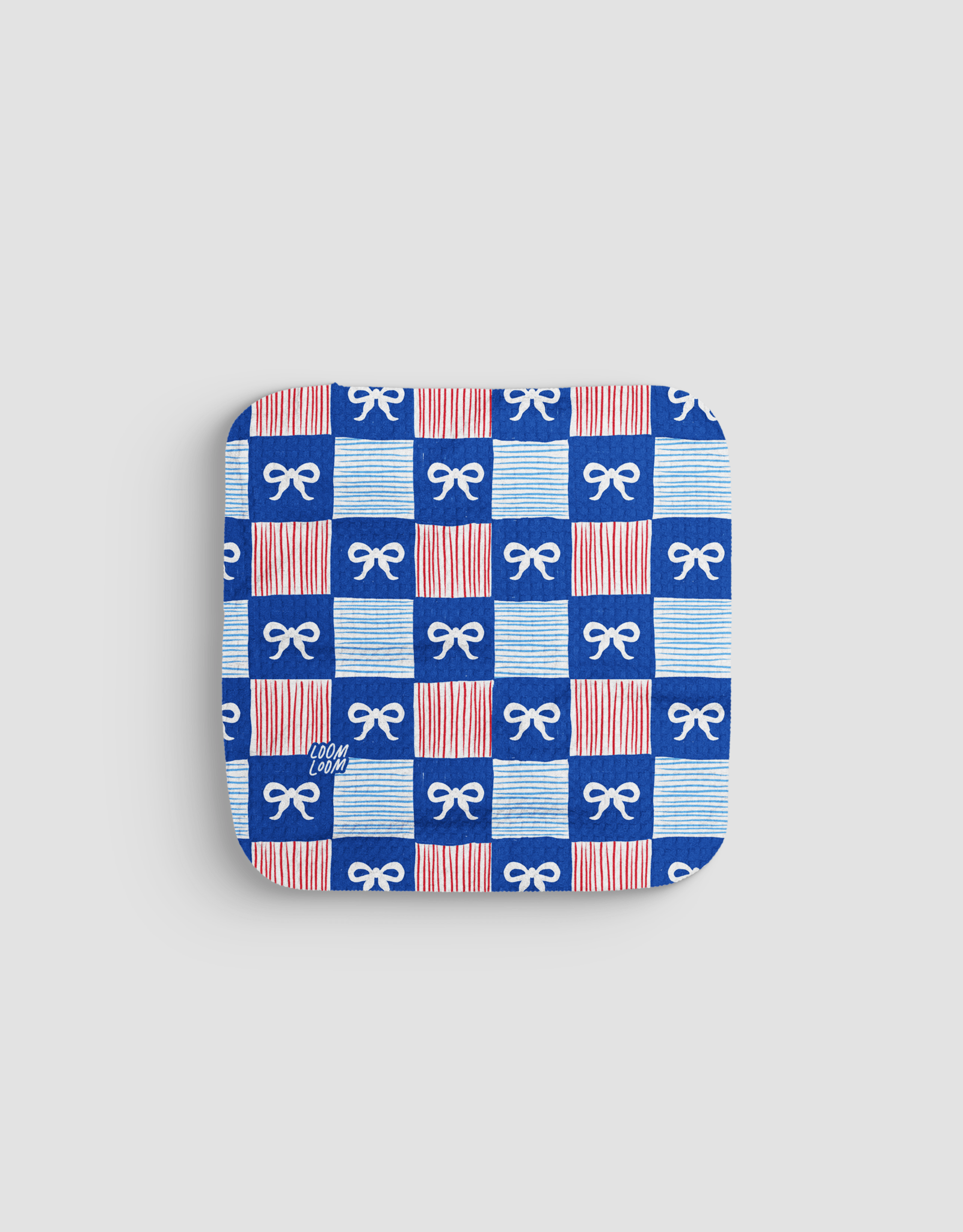 Patriotic Checkerboard Dishcloth - Loom Loom