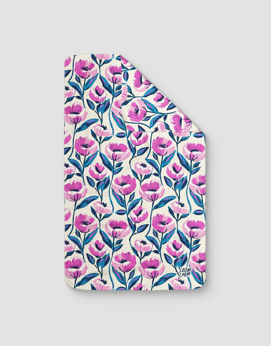 Pink Teal Flowers - Loom Loom