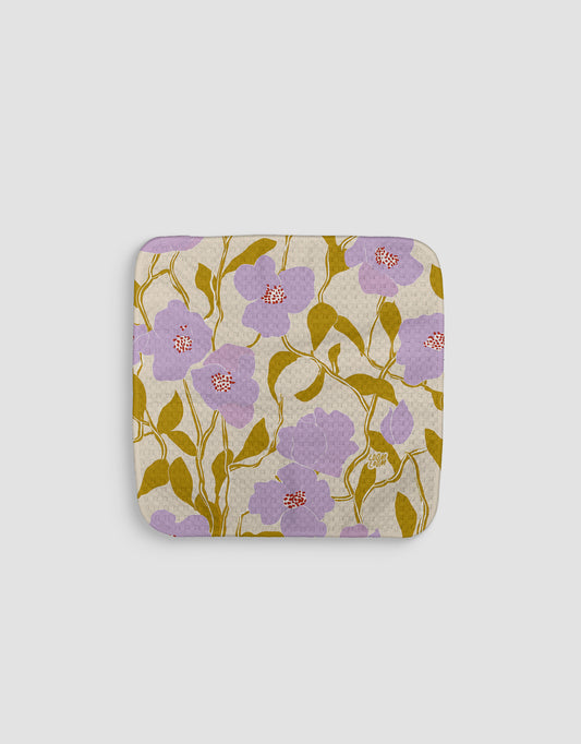Purple Flowers Dishcloth