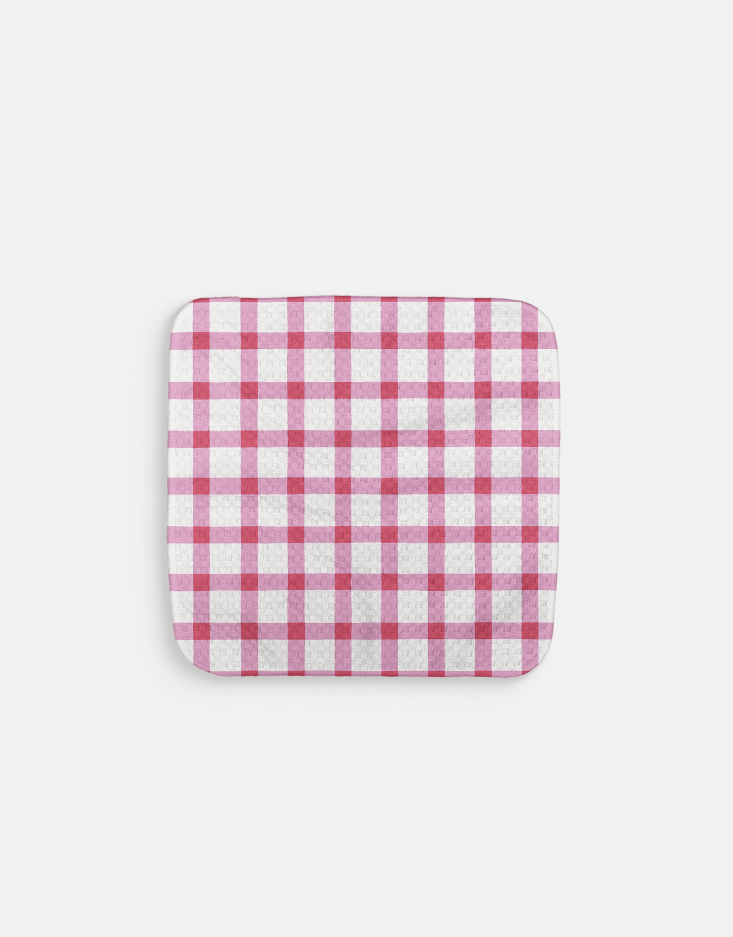 Raspberry Plaid Dishcloth - Loom Loom