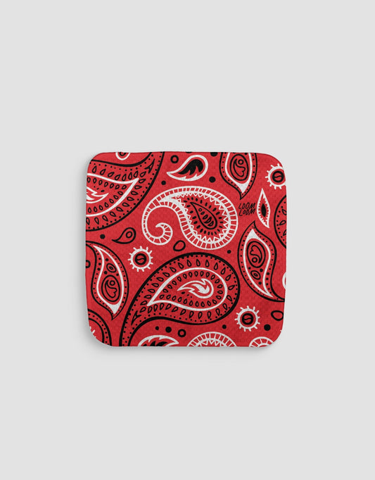 Red Bandana Dishcloth - Loom Loom