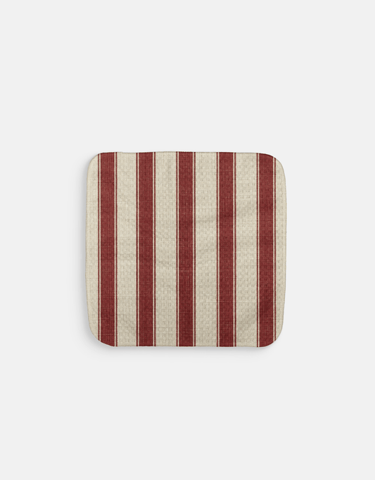 Red Linen Stripe Dishcloth - Loom Loom