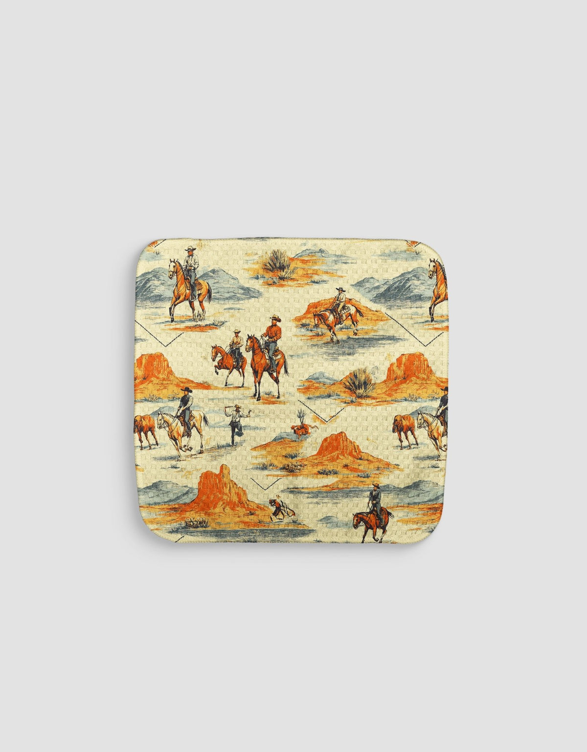 Red Rock Cowboys Dishcloth - Loom Loom