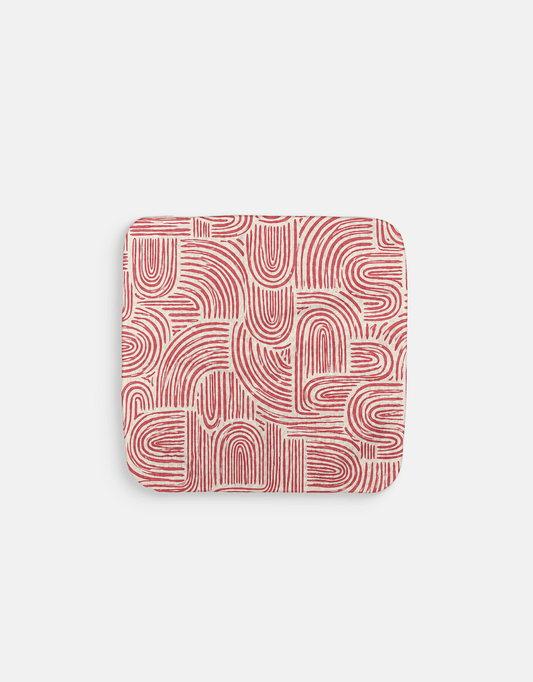 Red Swirl Dishcloth - Loom Loom