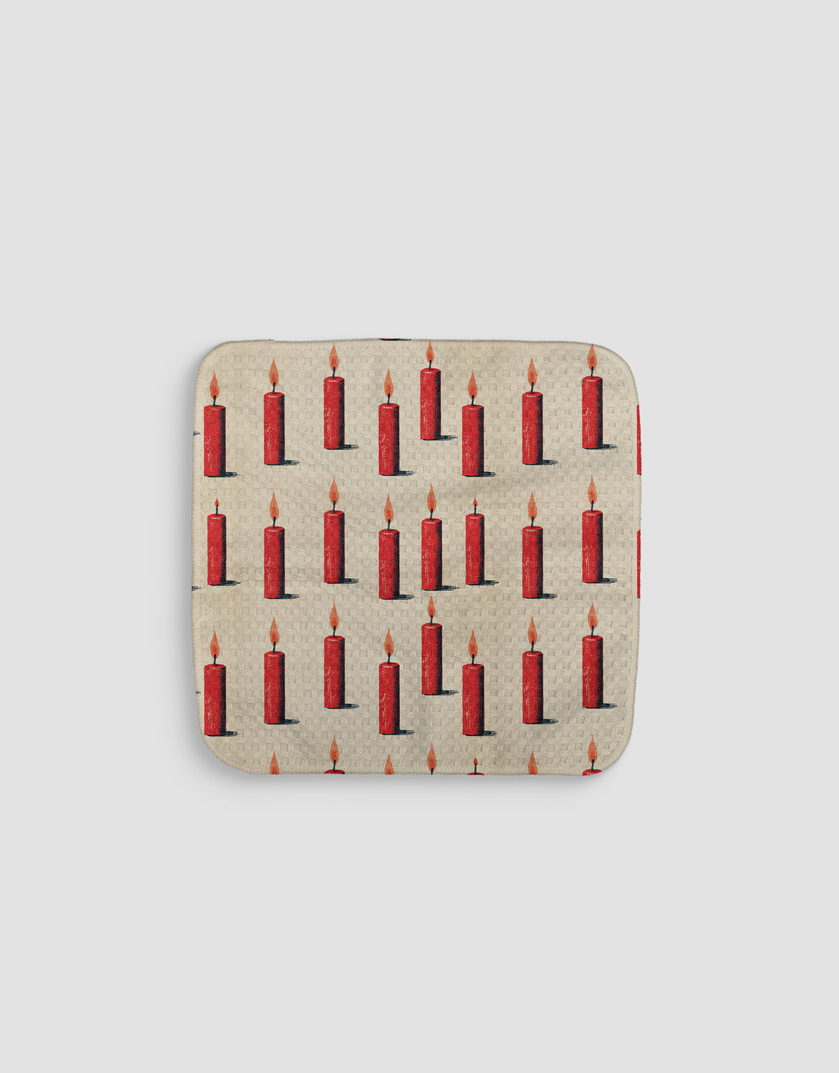 Red Candlesticks Dishcloth