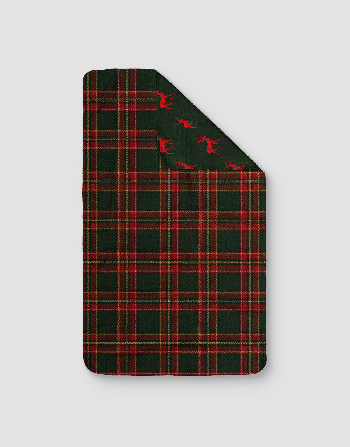 Red Reindeer Plaid Reversible