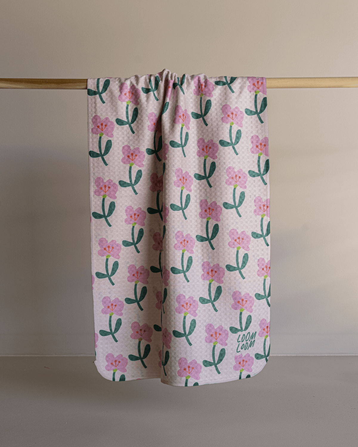 Repeating Pink Flowers - Loom Loom