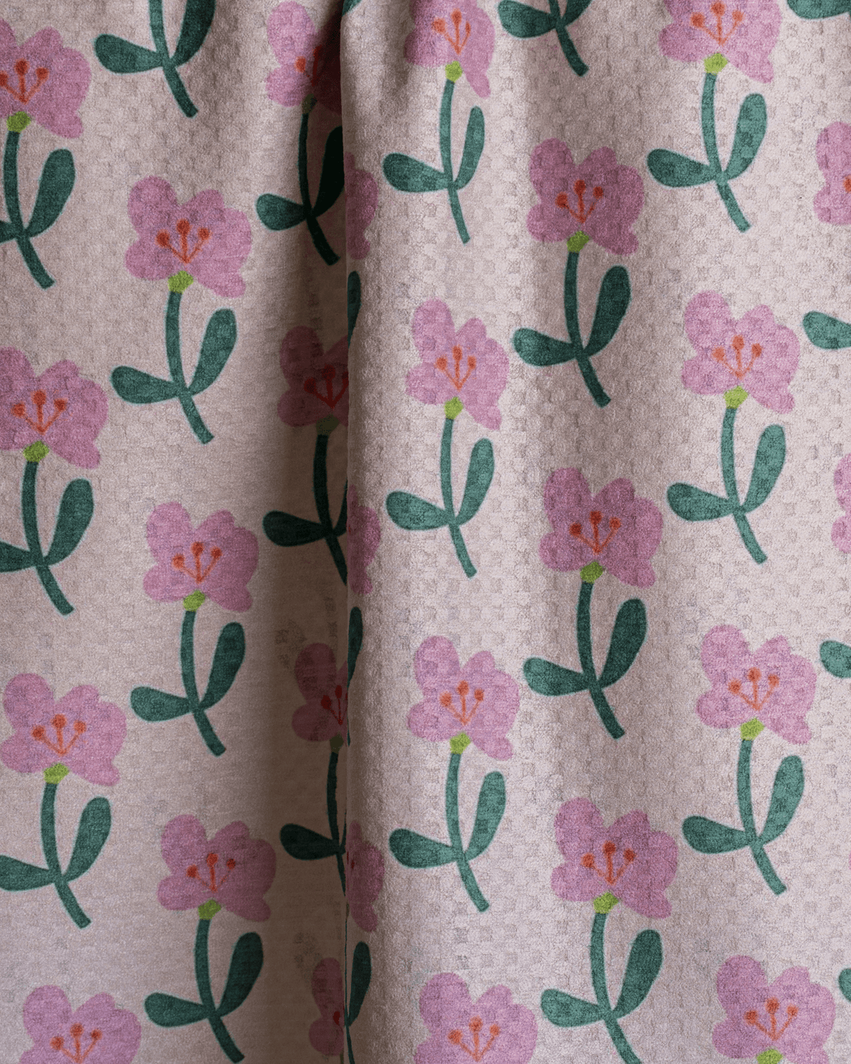 Repeating Pink Flowers - Loom Loom