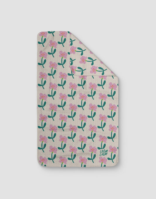 Repeating Pink Flowers - Loom Loom
