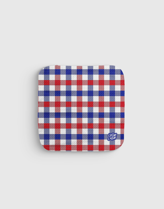 RWB Plaid Dishcloth - Loom Loom