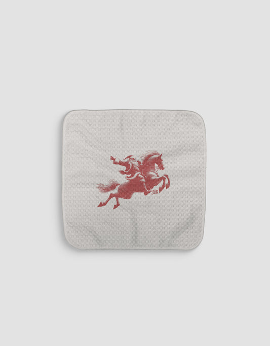 Saddle Up Santa Dishcloth