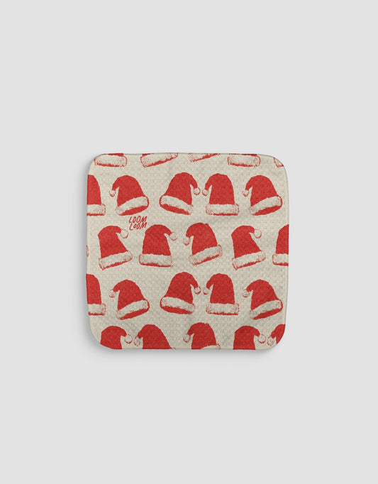 Santa Hats Dishcloth - Loom Loom