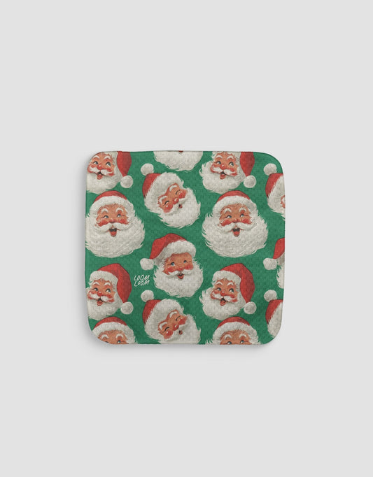 Santa Wrapping Paper Dishcloth - Loom Loom