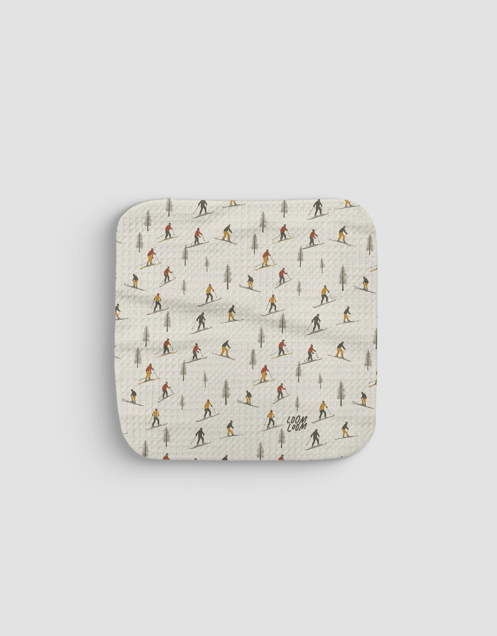 Skiers Dishcloth - Loom Loom