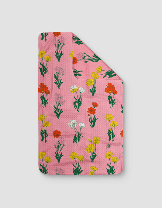 Spring Flowers On Pink