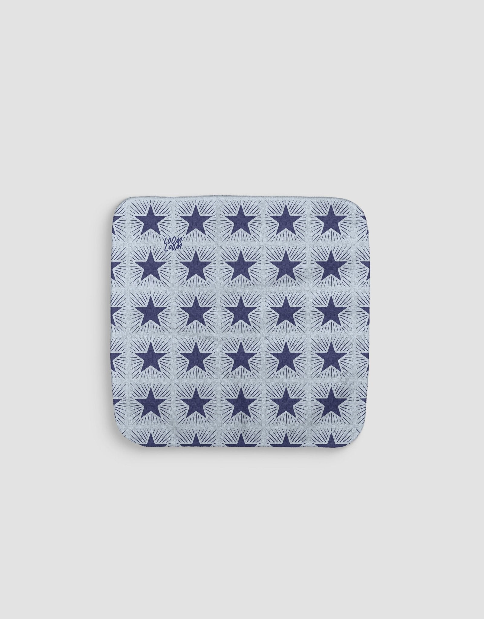Star Spangled Stamp Blue Dishcloth - Loom Loom