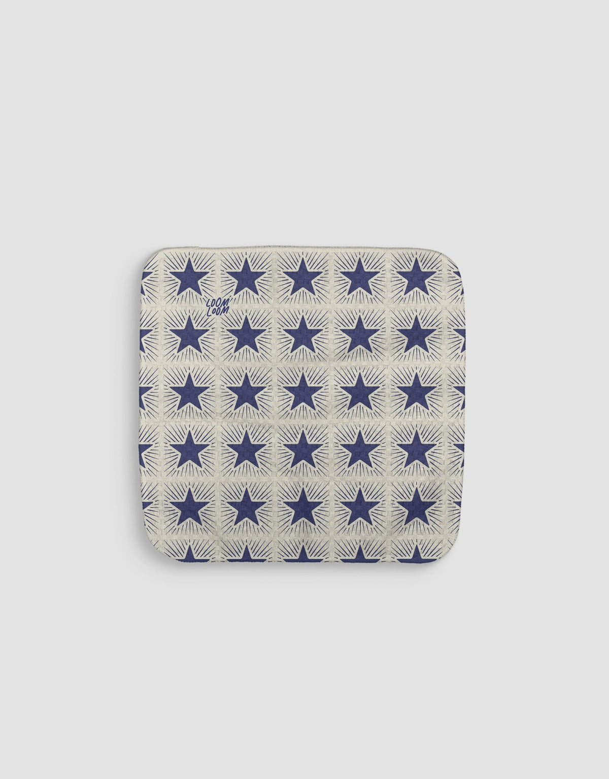 Star Spangled Stamp Cream Dishcloth - Loom Loom
