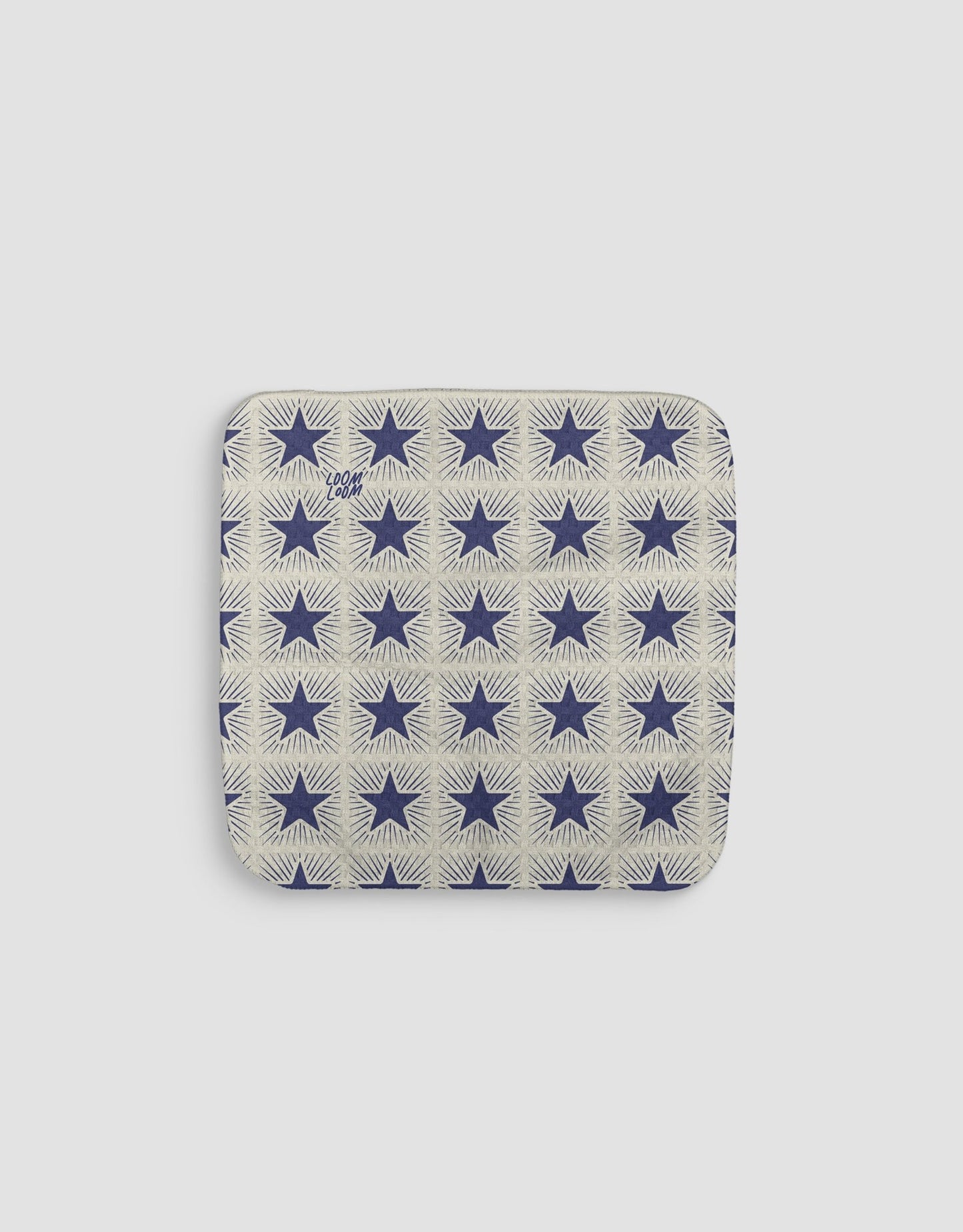 Star Spangled Stamp Cream Dishcloth - Loom Loom