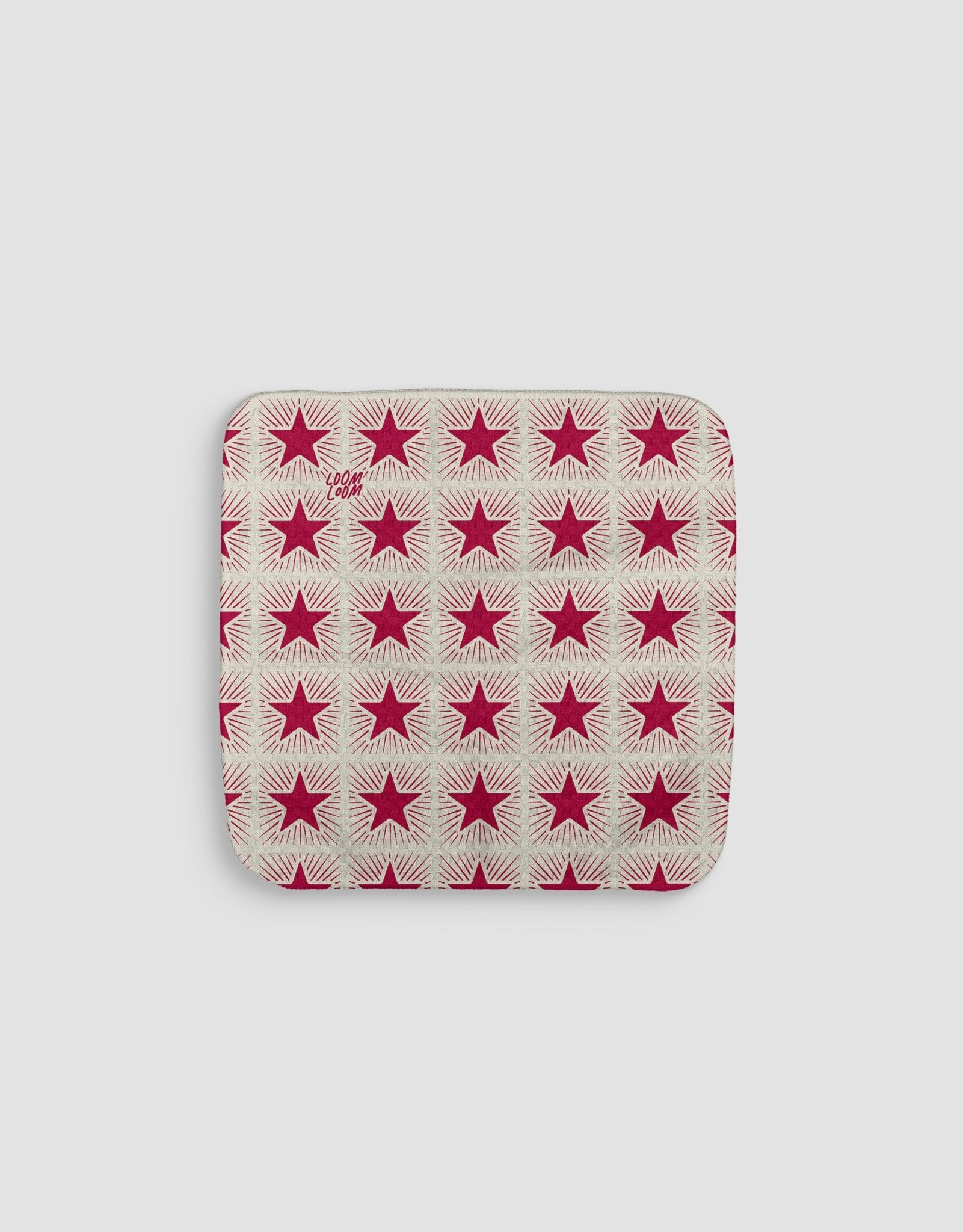 Star Spangled Stamp Red Dishcloth - Loom Loom