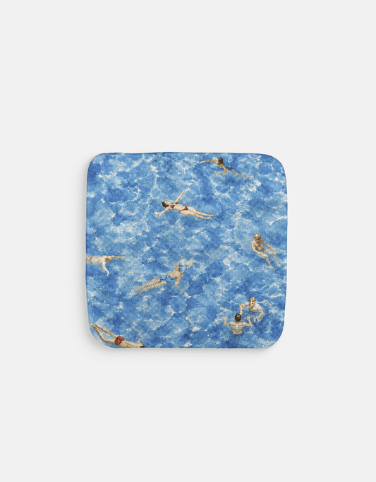 Summer Swimmers Blue Dishcloth - Loom Loom